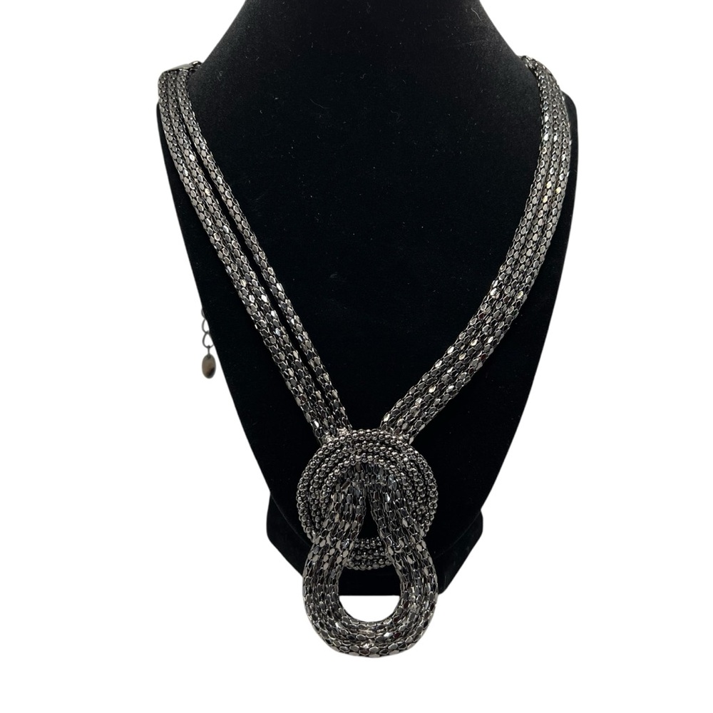 Natasha - Gunmetal Chunky Statement Necklace